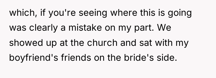 which, if you're seeing where this is going was clearly...
