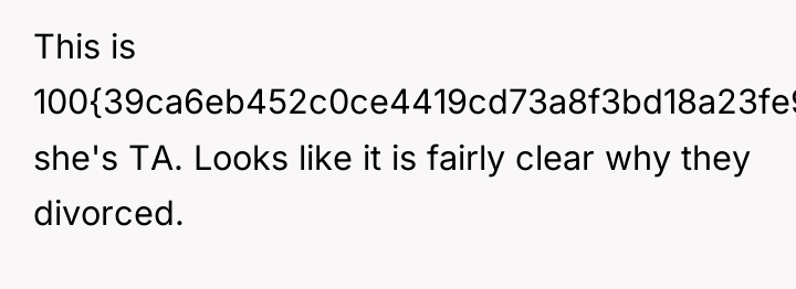 This is 100{39ca6eb452c0ce4419cd73a8f3bd18a23fe95ab4febb092bc2ab1b542eeea82f} she's TA. Looks like it is fairly...