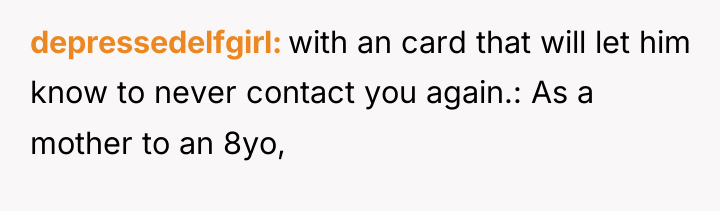 depressedelfgirl with an card that will let him know to...