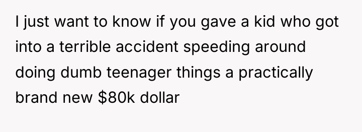 I just want to know if you gave a kid...