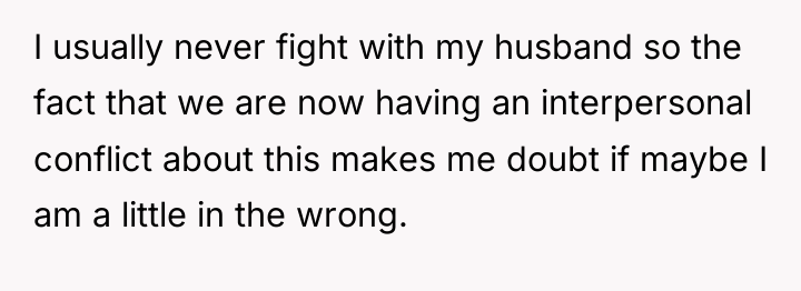 I usually never fight with my husband so the fact...