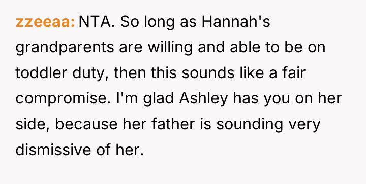 zzeeaa NTA. So long as Hannah's grandparents are willing and...