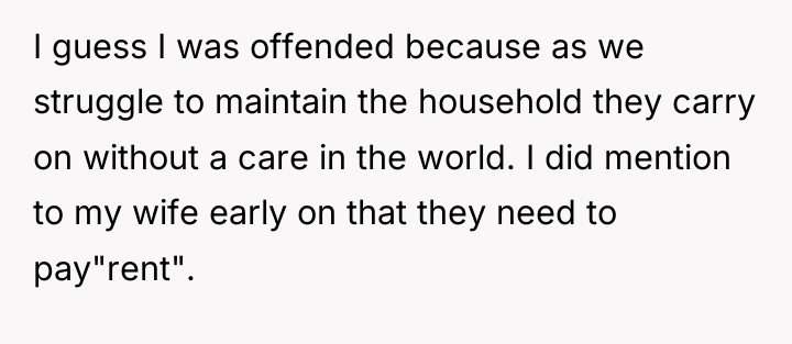 I guess I was offended because as we struggle to...