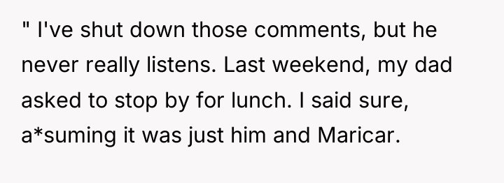 " I've shut down those comments, but he never really...