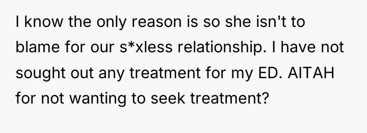 I know the only reason is so she isn't to...
