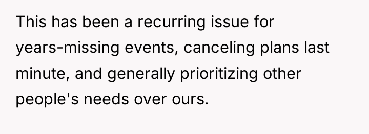 This has been a recurring issue for years-missing events, canceling...