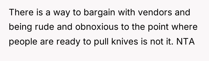 There is a way to bargain with vendors and being...