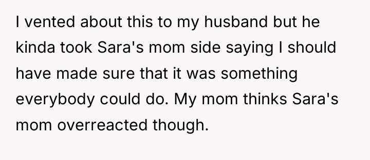 I vented about this to my husband but he kinda...