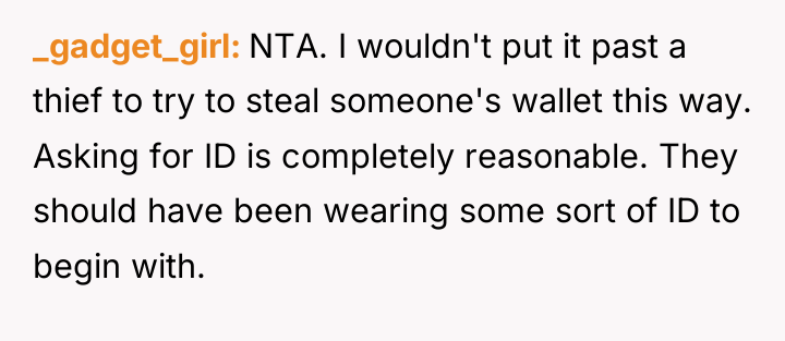 _gadget_girl NTA. I wouldn't put it past a thief to...