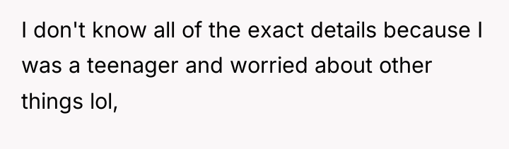 I don't know all of the exact details because I...