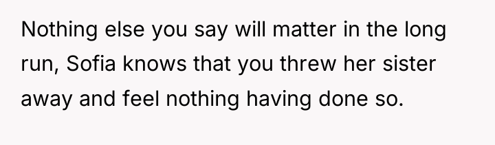Nothing else you say will matter in the long run,...