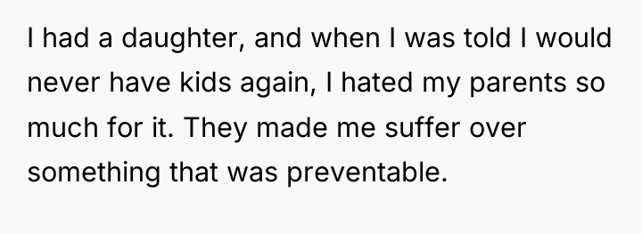 I had a daughter, and when I was told I...