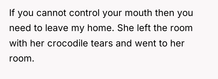 If you cannot control your mouth then you need to...