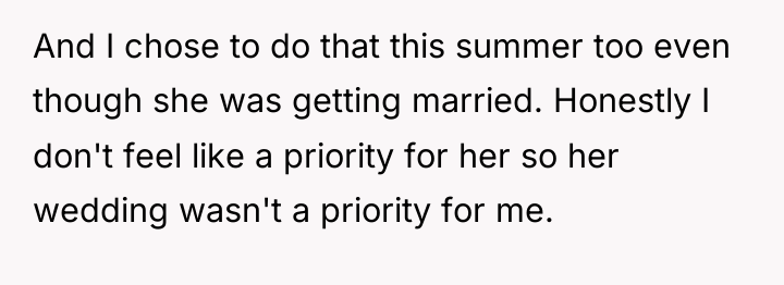 And I chose to do that this summer too even...
