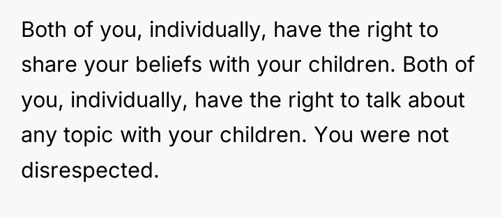 Both of you, individually, have the right to share your...