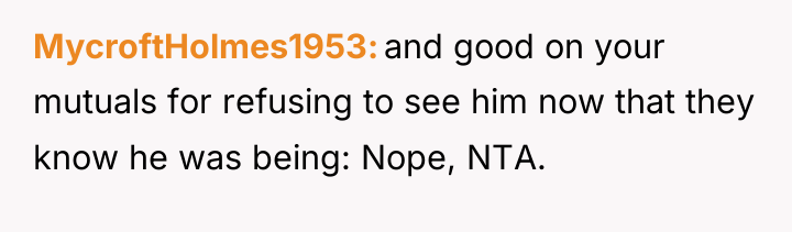 MycroftHolmes1953 and good on your mutuals for refusing to see...