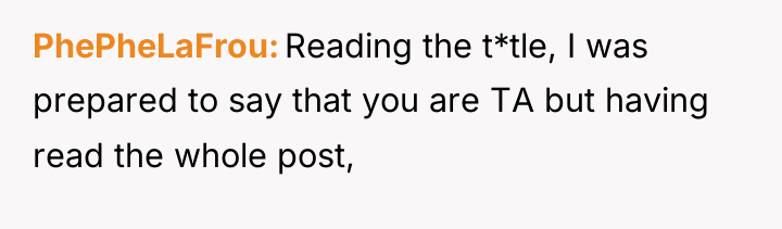 PhePheLaFrou Reading the t*tle, I was prepared to say that...
