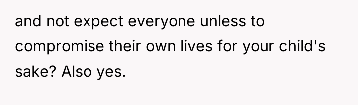 and not expect everyone unless to compromise their own lives...