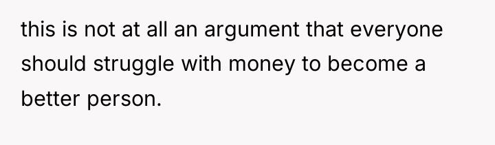 this is not at all an argument that everyone should...