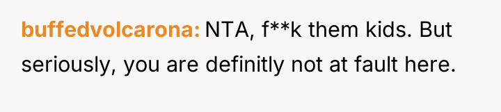 buffedvolcarona NTA, f**k them kids. But seriously, you are definitly...