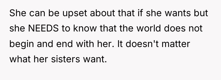 She can be upset about that if she wants but...