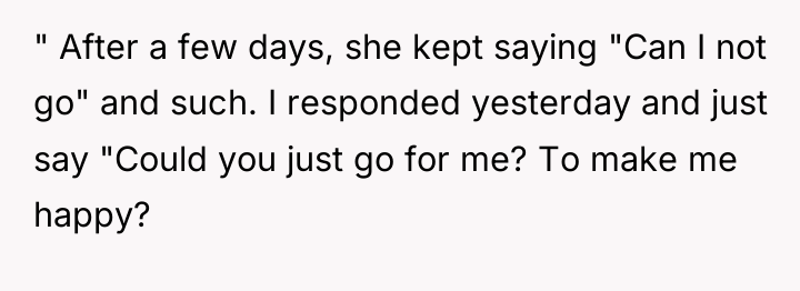 " After a few days, she kept saying "Can I...