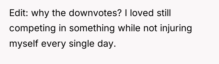 Edit: why the downvotes? I loved still competing in something...
