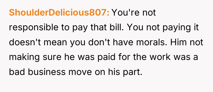 ShoulderDelicious807 You're not responsible to pay that bill. You not...