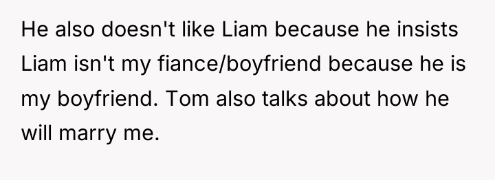He also doesn't like Liam because he insists Liam isn't...