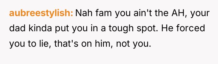 aubreestylish Nah fam you ain't the AH, your dad kinda...