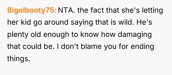 Bigolbooty75 NTA. the fact that she's letting her kid go...