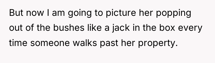 But now I am going to picture her popping out...