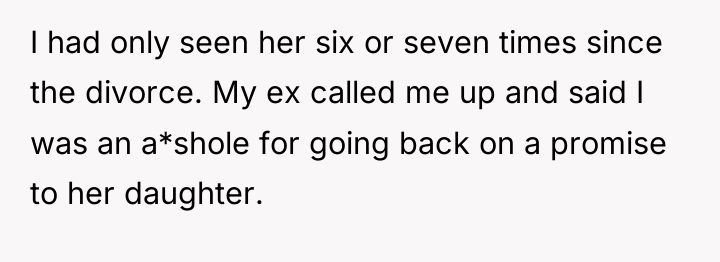 I had only seen her six or seven times since...