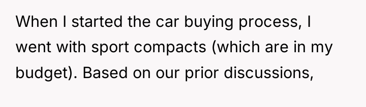 When I started the car buying process, I went with...