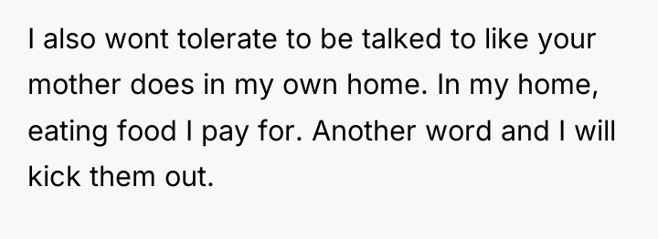 I also wont tolerate to be talked to like your...