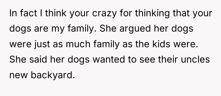 In fact I think your crazy for thinking that your...
