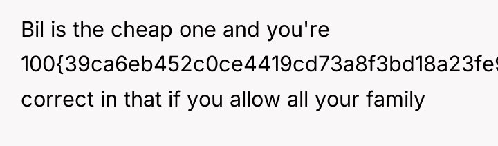 Bil is the cheap one and you're 100{39ca6eb452c0ce4419cd73a8f3bd18a23fe95ab4febb092bc2ab1b542eeea82f} correct in...