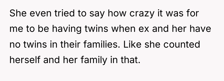She even tried to say how crazy it was for...