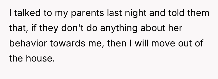 I talked to my parents last night and told them...