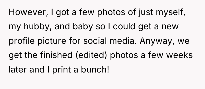 However, I got a few photos of just myself, my...