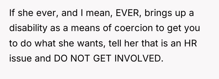 If she ever, and I mean, EVER, brings up a...