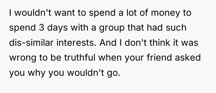 I wouldn't want to spend a lot of money to...