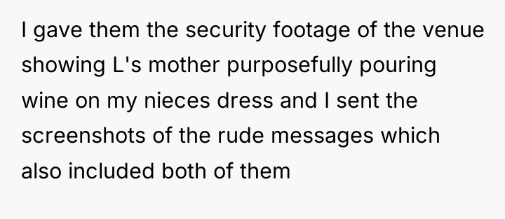 I gave them the security footage of the venue showing...