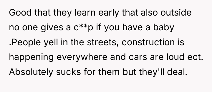 Good that they learn early that also outside no one...