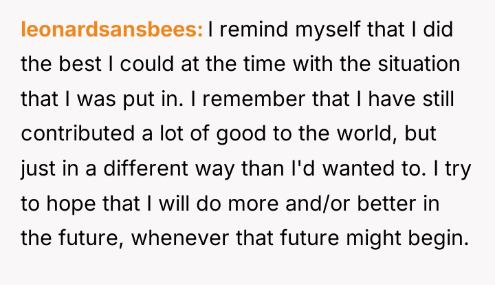 leonardsansbees I remind myself that I did the best I...