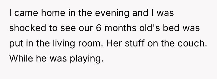 I came home in the evening and I was shocked...