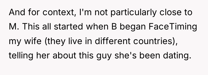 And for context, I'm not particularly close to M. This...