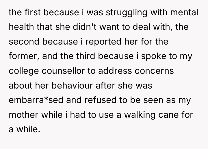 the first because i was struggling with mental health that...