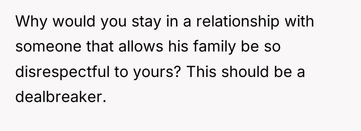 Why would you stay in a relationship with someone that...