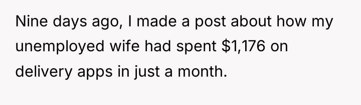 Nine days ago, I made a post about how my...